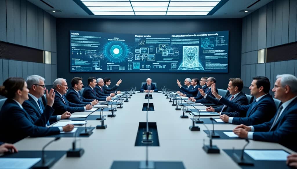 une régulation stricte des algorithmes adoptée pour garantir le respect des principes éthiques dans l'intelligence artificielle.